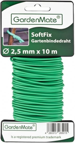 GeardenMate-10m-Pflanzenbinder-Gartendraht-Flexibler-Draht-Pflanzenfixierung-Soft-Tie-Pflanzendraht-Bindedraht-Garten-Beschichtung-Kunststoffummantelung