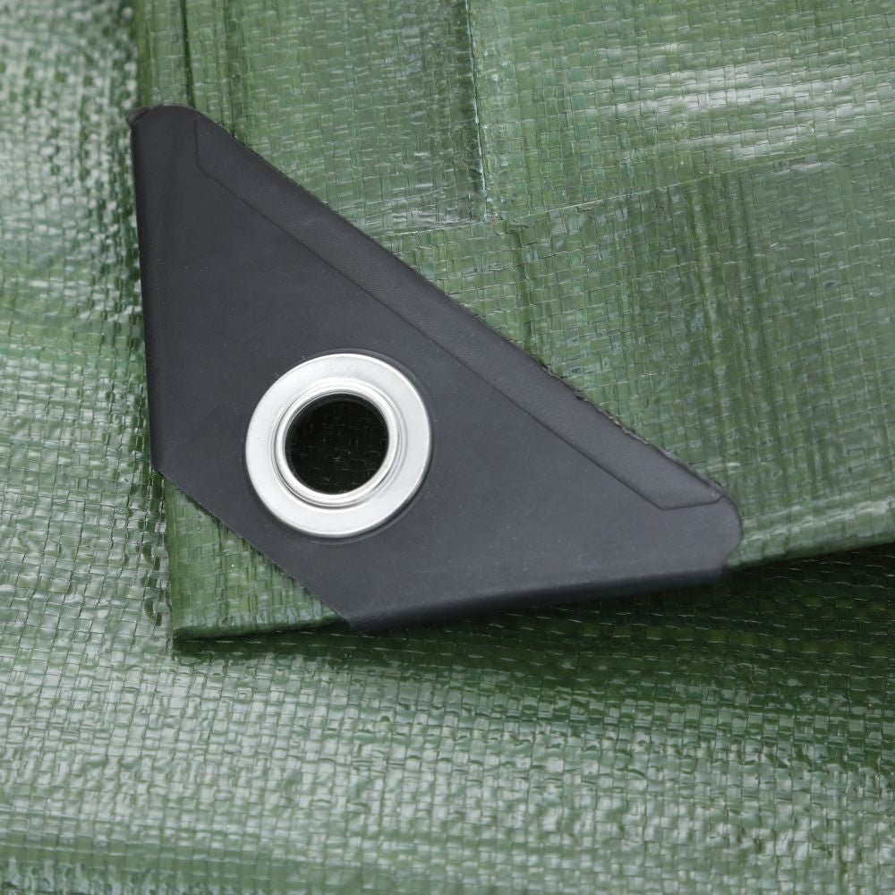 TARPAL Abdeckplane – Super Robust, Wasserdicht & UV-beständig | 15,2 X 15,2 Cm | Grau/Braun Mit Ösen