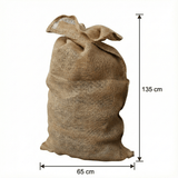 Abmessungen: GardenMate Jutesack Premium 135 x 65 cm - XXL Format für Winterschutz