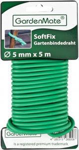 GeardenMate-5m-Pflanzenbinder-Gartendraht-Flexibler-Draht-Pflanzenfixierung-Soft-Tie-Pflanzendraht-Bindedraht-Garten-Beschichtung-Kunststoffummantelung